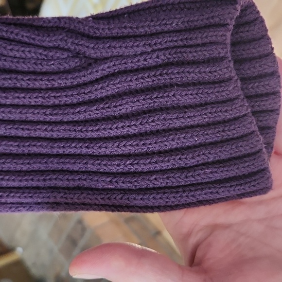 Christopher & Banks purple 100% cotton cable knit sweater size medium Spring - Picture 3 of 11